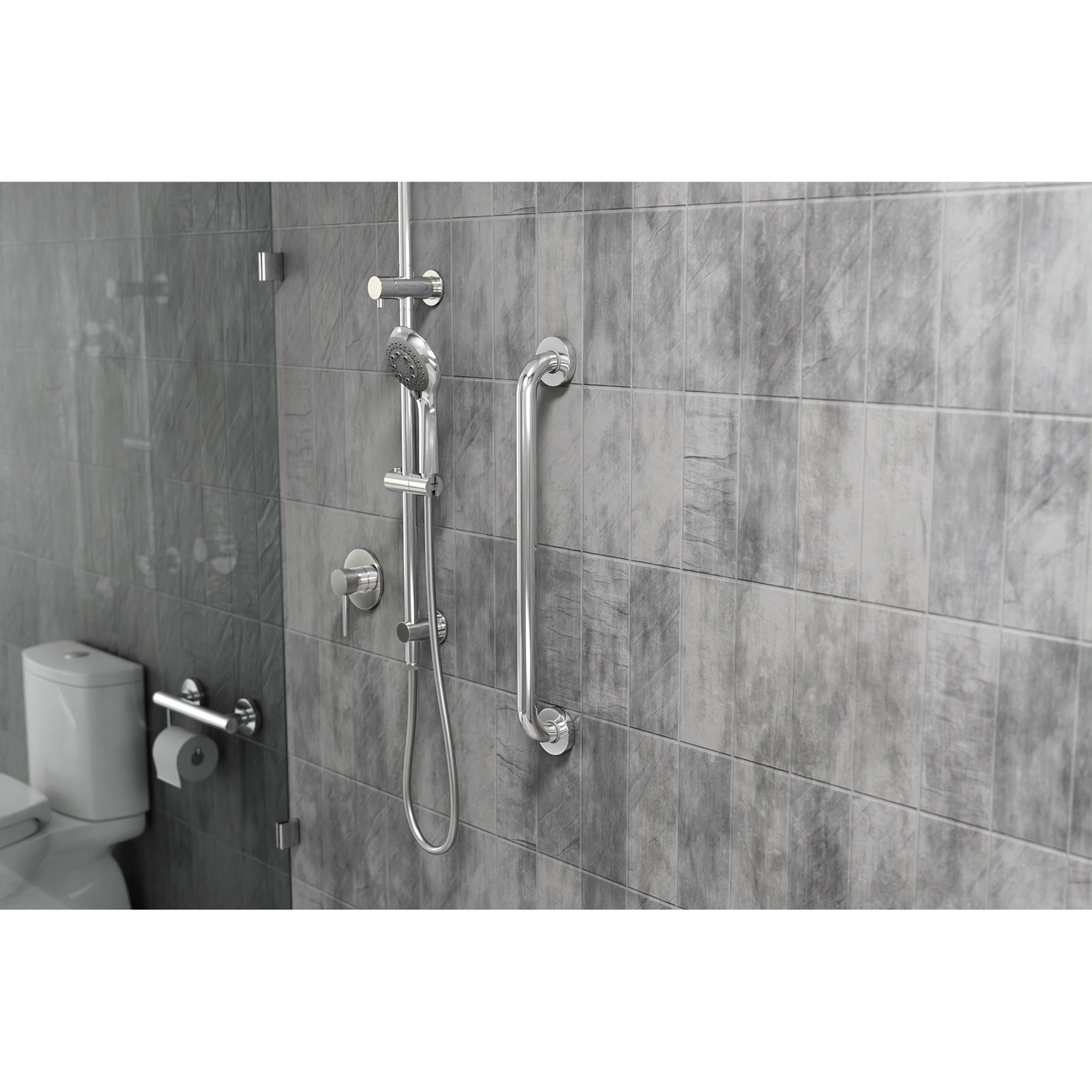 Grab Rail 600 mm Polished Stainless Steel evekare